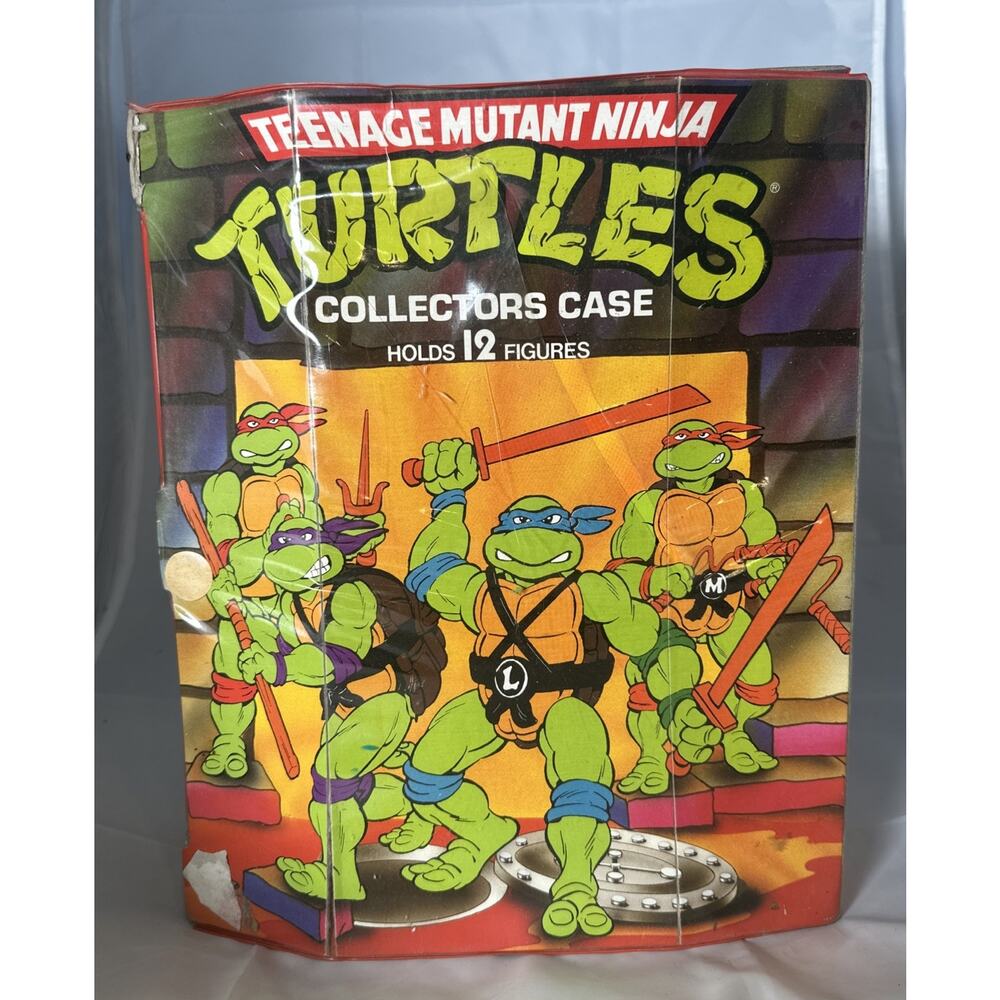 TMNT VTG 1988 TEENAGE MUTANT NINJA TURTLES COLLECTOR TOY FIGURE CASE MIRAGE
